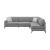 Clint Chenille L-Shape Sectional Sofa with Loose Back
