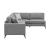 Clint Chenille L-Shape Sectional Sofa with Loose Back