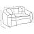 Isabella Faux Fur Tight Back Loveseat