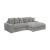 Blaine Polyester Fabric/Wood Reversible L-Shape Sectional Sofa