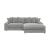 Blaine Polyester Fabric/Wood Reversible L-Shape Sectional Sofa