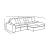 Blaine Polyester Fabric/Wood Reversible L-Shape Sectional Sofa