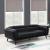 Shania Track Arms Leatherette Sofa with Tapered Legs