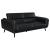 Shania Track Arms Leatherette Living Room Set w/Tapered Legs
