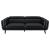 Shania Track Arms Leatherette Sofa with Tapered Legs
