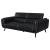 Shania Track Arms Leatherette Sofa with Tapered Legs
