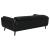 Shania Track Arms Leatherette Sofa with Tapered Legs