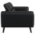 Shania Track Arms Leatherette Sofa with Tapered Legs