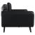 Shania Track Arms Leatherette Sofa with Tapered Legs