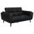 Shania Track Arms Leatherette Living Room Set w/Tapered Legs
