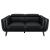Shania Track Arms Leatherette Living Room Set w/Tapered Legs