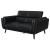 Shania Track Arms Leatherette Loveseat with Tapered Legs