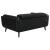 Shania Track Arms Leatherette Loveseat with Tapered Legs