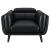 Shania Track Arms Leatherette Chair with Tapered Legs
