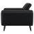 Shania Track Arms Leatherette Chair with Tapered Legs