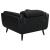 Shania Track Arms Leatherette Chair with Tapered Legs