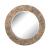 Large Round Wood Mirror