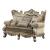 Ranita Fabric/Wood Loveseat w/Pillows