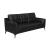 Moira Leatherette Tufted Sofa with Track Arms