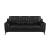 Moira Leatherette Tufted Sofa with Track Arms