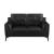 Moira Leatherette Tufted Loveseat with Track Arms