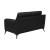 Moira Leatherette Tufted Loveseat with Track Arms