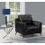 Moira Leatherette Tufted Chair with Track Arms