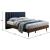 Vance Mid-Century Modern Linen Fabric Queen Size Bed