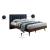 Vance Mid-Century Modern Linen Fabric Bed