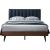 Vance Mid-Century Modern Linen Fabric King Size Bed