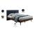 Vance Mid-Century Modern Linen Fabric King Size Bed
