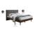 Vance Mid-Century Modern Linen Fabric Queen Size Bed