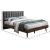 Vance Mid-Century Modern Linen Fabric Bed