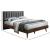 Vance Mid-Century Modern Linen Fabric King Size Bed