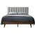 Vance Mid-Century Modern Linen Fabric Bed