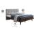 Vance Mid-Century Modern Linen Fabric Bed