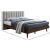Vance Mid-Century Modern Linen Fabric King Size Bed