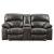 Dunwell Polyester Power Reclining Loveseat w/Console