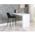 Sleek Velvet Bar Stool with Matte Black Metal Legs & Gold Tips