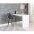 Sleek Velvet Bar Stool with Matte Black Metal Legs & Gold Tips