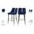 Sleek Velvet Bar Stool with Matte Black Metal Legs & Gold Tips