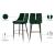 Sleek Velvet Bar Stool with Matte Black Metal Legs & Gold Tips