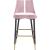 Sleek Velvet Bar Stool with Matte Black Metal Legs & Gold Tips