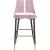 Sleek Velvet Bar Stool with Matte Black Metal Legs & Gold Tips