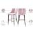 Sleek Velvet Bar Stool with Matte Black Metal Legs & Gold Tips