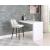 Sleek Velvet Bar Stool with Matte Black Metal Legs & Gold Tips