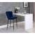 Lily Velvet Bar Stool with Matte Black Metal Legs with Gold Tips