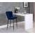 Lily Velvet Bar Stool with Matte Black Metal Legs with Gold Tips