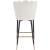 Lily Velvet Bar Stool with Matte Black Metal Legs with Gold Tips