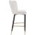 Lily Velvet Bar Stool with Matte Black Metal Legs with Gold Tips